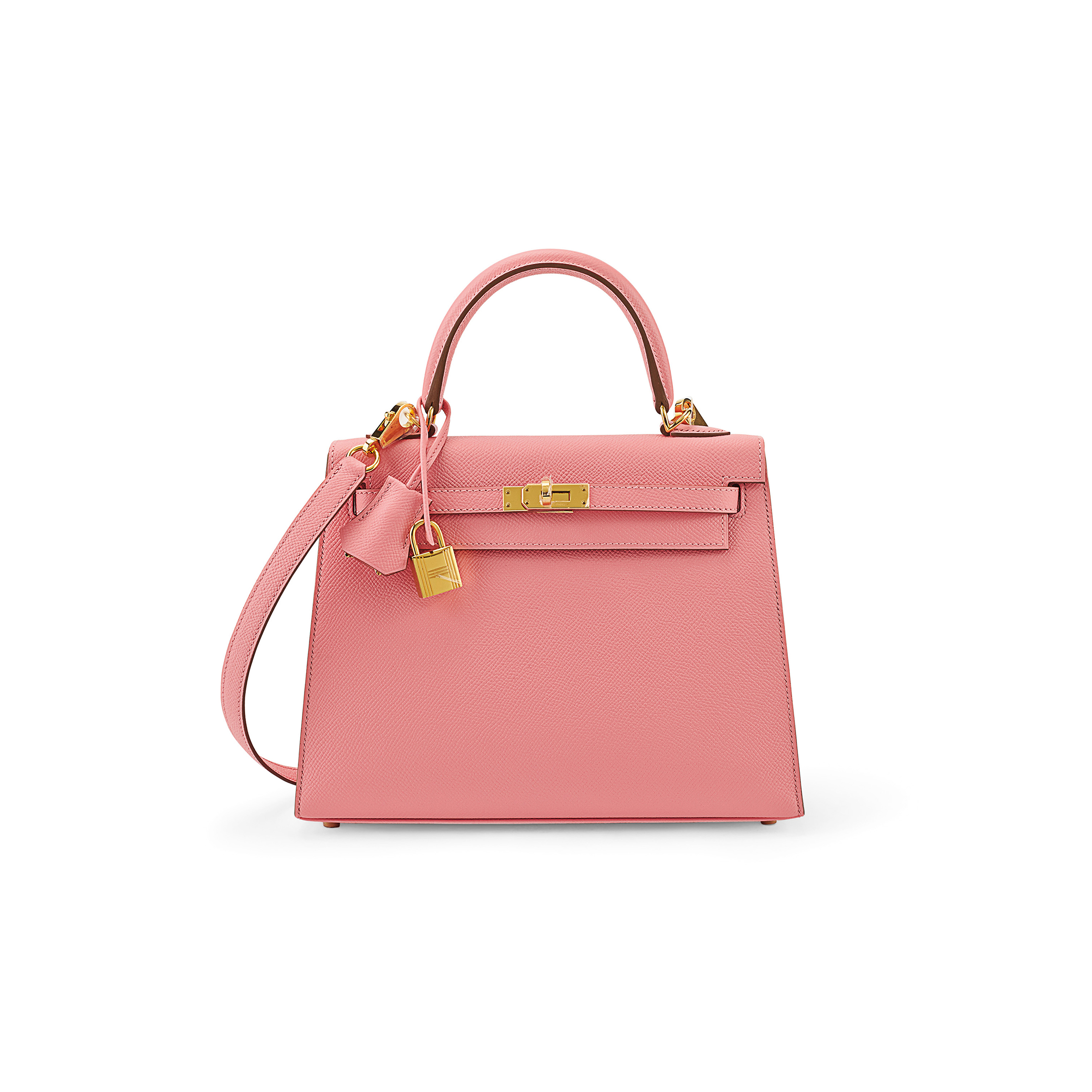 HERMÈS MASTER SHAKE POWDER EPSOM LEATHER SELLIER KELLY 28 WITH GOLD HARDWARE (28*22*10cm)